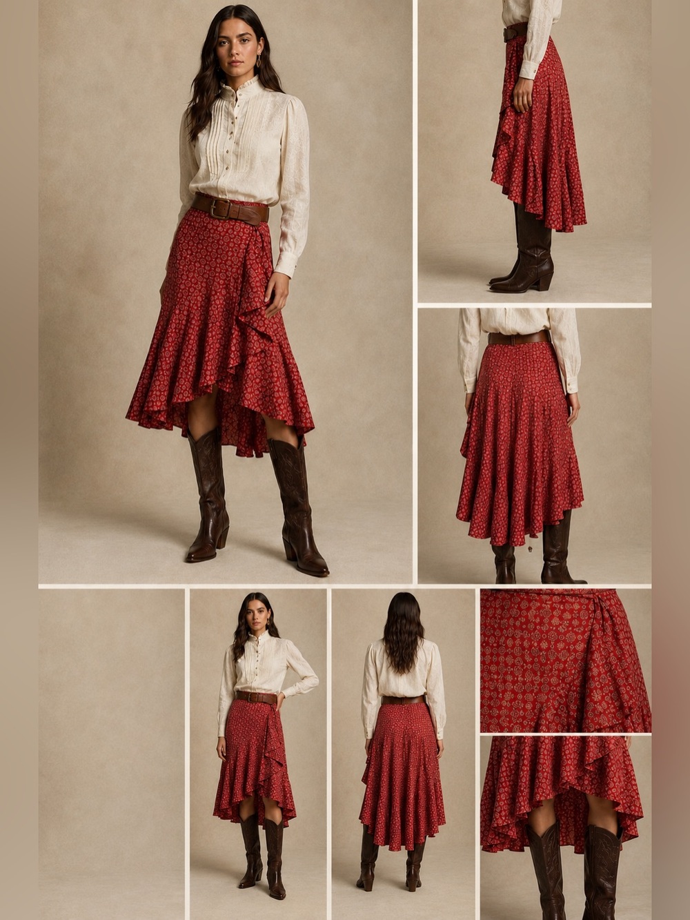 PETERSYN Vanessa Ruffle Skirt NWT Large